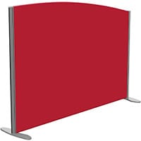 Sprint Eco Freestanding Screen Curved Top W1400xH1000-800mm Red - With Stabilising Feet