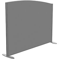 Sprint Eco Freestanding Screen Curved Top W1400xH1100-900mm Grey - With Stabilising Feet