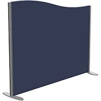 Sprint Eco Freestanding Screen Wave Top W1400xH1100-900mm Dark Blue - With Stabilising Feet