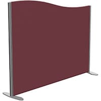 Sprint Eco Freestanding Screen Wave Top W1400xH1100-900mm Wine - With Stabilising Feet