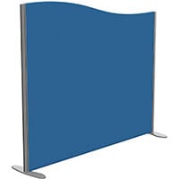 Sprint Eco Freestanding Screen Wave Top W1400xH1200-1000mm Blue - With Stabilising Feet