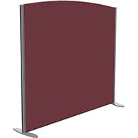 Sprint Eco Freestanding Screen Curved Top W1400xH1300-1100mm Wine - With Stabilising Feet