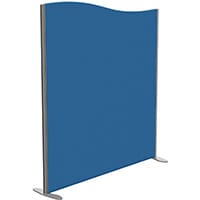 Sprint Eco Freestanding Screen Wave Top W1400xH1600-1400mm Blue - With Stabilising Feet