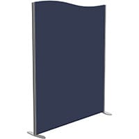 Sprint Eco Freestanding Screen Wave Top W1400xH1800-1600mm Dark Blue - With Stabilising Feet