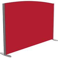 Sprint Eco Freestanding Screen Curved Top W1600xH1100-900mm Red - With Stabilising Feet