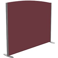 Sprint Eco Freestanding Screen Curved Top W1600xH1300-1100mm Wine - With Stabilising Feet