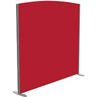 Sprint Eco Freestanding Screen Curved Top W1600xH1600-1400mm Red - With Stabilising Feet
