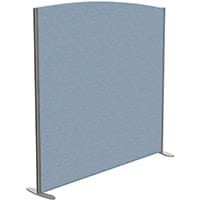 Sprint Eco Freestanding Screen Curved Top W1600xH1600-1400mm Light Blue - With Stabilising Feet