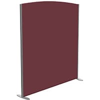 Sprint Eco Freestanding Screen Curved Top W1600xH1800-1600mm Wine - With Stabilising Feet