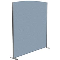Sprint Eco Freestanding Screen Curved Top W1600xH1800-1600mm Light Blue - With Stabilising Feet