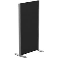 Sprint Eco Freestanding Screen Straight Top W600xH1100mm Black - With Stabilising Feet