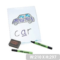 A4 Plain Whiteboard Supertough Sets 35 Pack Show-Me