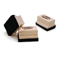 Showme Pack of 30 Wooden Handled Mini Felt Whiteboard Eraser WME30