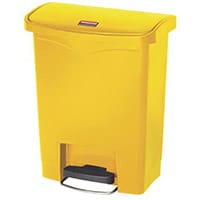 Rubbermaid Step-On Bin Clinical Waste Bin 68 Litre 500x410x675mm Yellow 313502