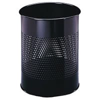 Perforated Waste Office Bin Open Top Black 15L Single Pack