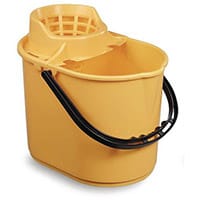 Economy Colour Coded Plastic Mop Bucket Yellow Capacity 12L Single Pack