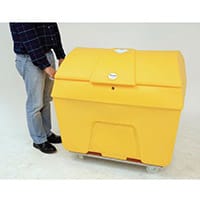 Clinical Waste Bin Trucks 400L Yellow H1025 x W645mm