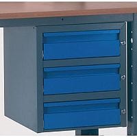 Large Assembly Workbench Accessory 3 Drawer Unit 450mm