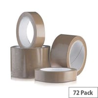 Vinyl Tape Bulk Pack 24mm Brown Pack of 72
