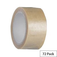 Vinyl Tape Bulk Pack 24mm Clear Pack of 72