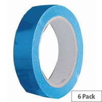 Vinyl Tape Regular Pack 24mm Blue Pack of 6
