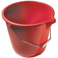 Plastic Bucket Red Pack of 4