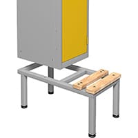 Probe Locker Stand With Ash Slat Seat & Adjustable Levelling Feet H350mm Silver For 701212 Locker 7 Year Warranty