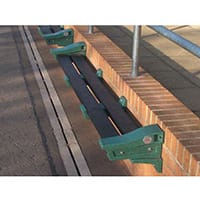 Recycled Plastic Wall Mounted Bench Sandstone