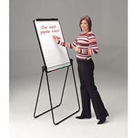Ultimate Double-Sided Flipchart Easel And Whiteboard Black
