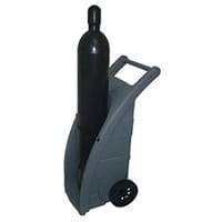 Polyethylene Cylinder Truck For 1 Cylinder With Pneumatic Wheels Capacity 114Kg