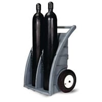 Polyethylene Cylinder Truck For 2 Cylinders Pneumatic Tyred Wheels Capacity 225Kg