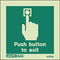 Push Button To Exit Sign