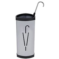 Silver Umbrella Stand – Holds 10 Umbrellas, 600mm Height, 260m Diameter, Modern Design & Die-Cut Umbrella Logo (390295)