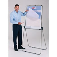 Ultimate Double-Sided Flipchart Easel And Whiteboard Grey
