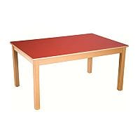Rectangular Pre School Table Beech Red 1200x600x400mm High TC04002
