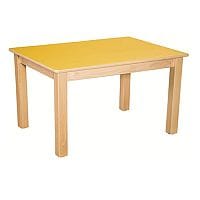 Rectangular Pre School Table Beech Yellow 1200x600x400mm High TC04004