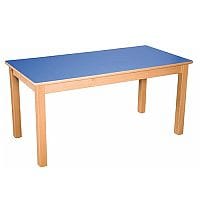 Rectangular Primary School Table Beech Blue 1200x600mm 640mm High TC06401