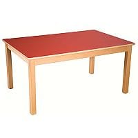 Rectangular Primary School Table Beech Red 1200x600mm 640mm High TC06402