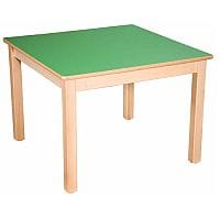 Square Preschool Table Beech Green 800x800mm 400mm High TC34003