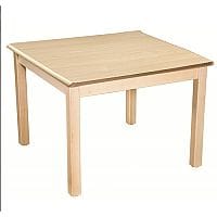 Square Preschool Table Beech Natural 800x800mm 460mm High TC34600