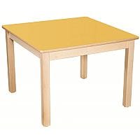 Square Preschool Table Beech Yellow 800x800mm 460mm High TC34604