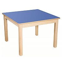 Square Primary School Table Beech Blue 800x800mm 590mm High TC35901