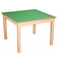 Square Primary School Table Beech Green 800x800mm 590mm High TC35903