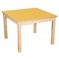 Square Primary School Table Beech Yellow 800x800mm 590mm High TC35904