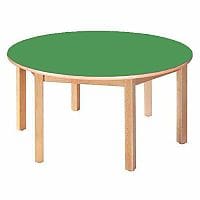 Round Pre-School Table Beech Green 120 Diameter 400mm High TC94003