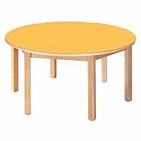Round Pre-School Table Beech Yellow 120 Diameter 530mm High TC95304
