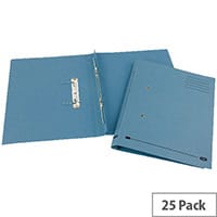 Transfer Spring File Recycled Foolscap Blue 35mm Pack 25 Elba Spirosort
