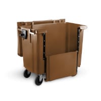 Craemer 4 Wheeled Plastic Bin 660L Brown C/W Drop Front Access Door