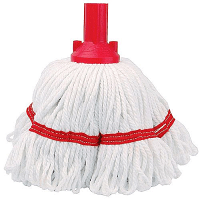 Contico Exel Revolution Mop Head, 250g, Red - Colour-Coded Mop for Hygiene-Sensitive Areas