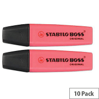 Stabilo Boss Highlighters - Pink, Pack of 10